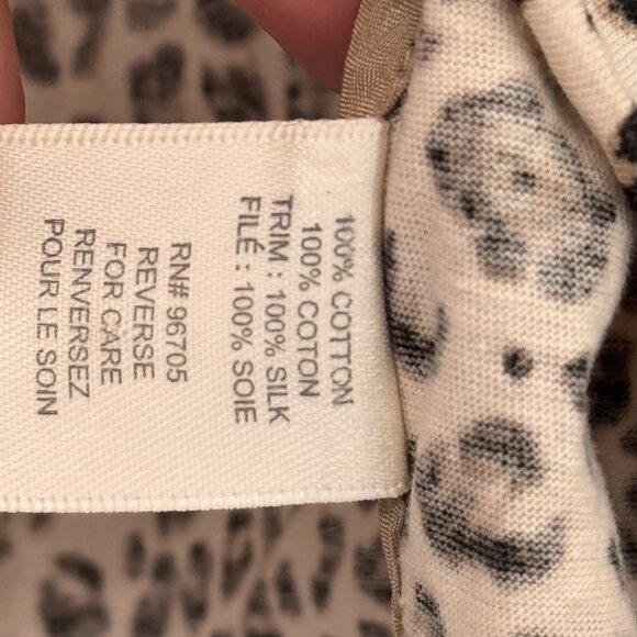 Rebecca Taylor Leopard Print Open cardigan sweater shrug Ruffle Womens Medium - Picture 2 of 10